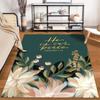 Floral Peace Bible Verse Rug Non-slip Rug Suitable for Living Room and Bedroom Sofas.