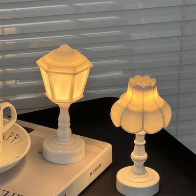 1:12 Dollhouse Miniature Flower Bud Table Lamp Night Light Furniture Home Model Decor Toy Doll House Accessories