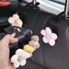 Multi-functional Car Seat Headrest Hooks Cute Floral Backrest Creative Storage Hooks Car Decor Auto Interior Accessories