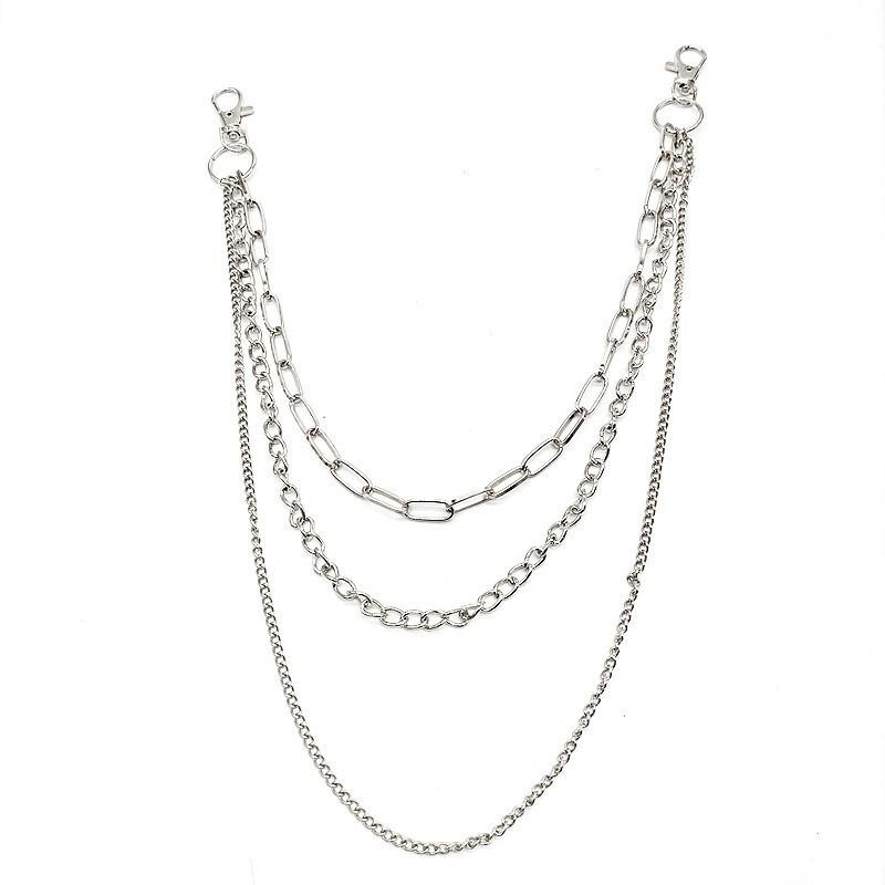 Cross-Border Hip-Hop Punk Star Pendant Tassel Metal Waist Chain