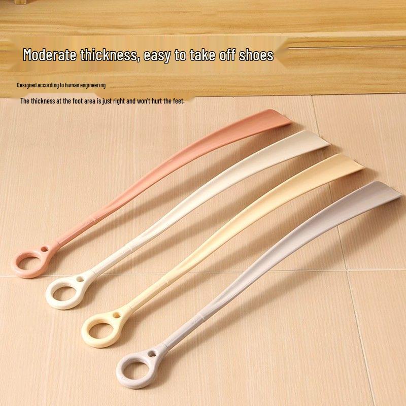 Long-Handle Shoehorn: Portable Shoe Lifter for Easy Shoe Wearing - Ideal for Pregnant Women and Elderly Users.