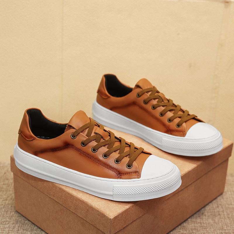 Fashion Men Sneakers Fashion Genuine Leather Casual Oxford Shoes Comfort Outdoor Antiskid Walking Shoes Designer Business Oxfords Shoes