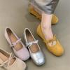 Französisches Temperament Schleife Innenhöhenerhöhende Ballettschuhe 2025 Sommer sanfter Feenstil mit Rock Mary Jane Schuhe