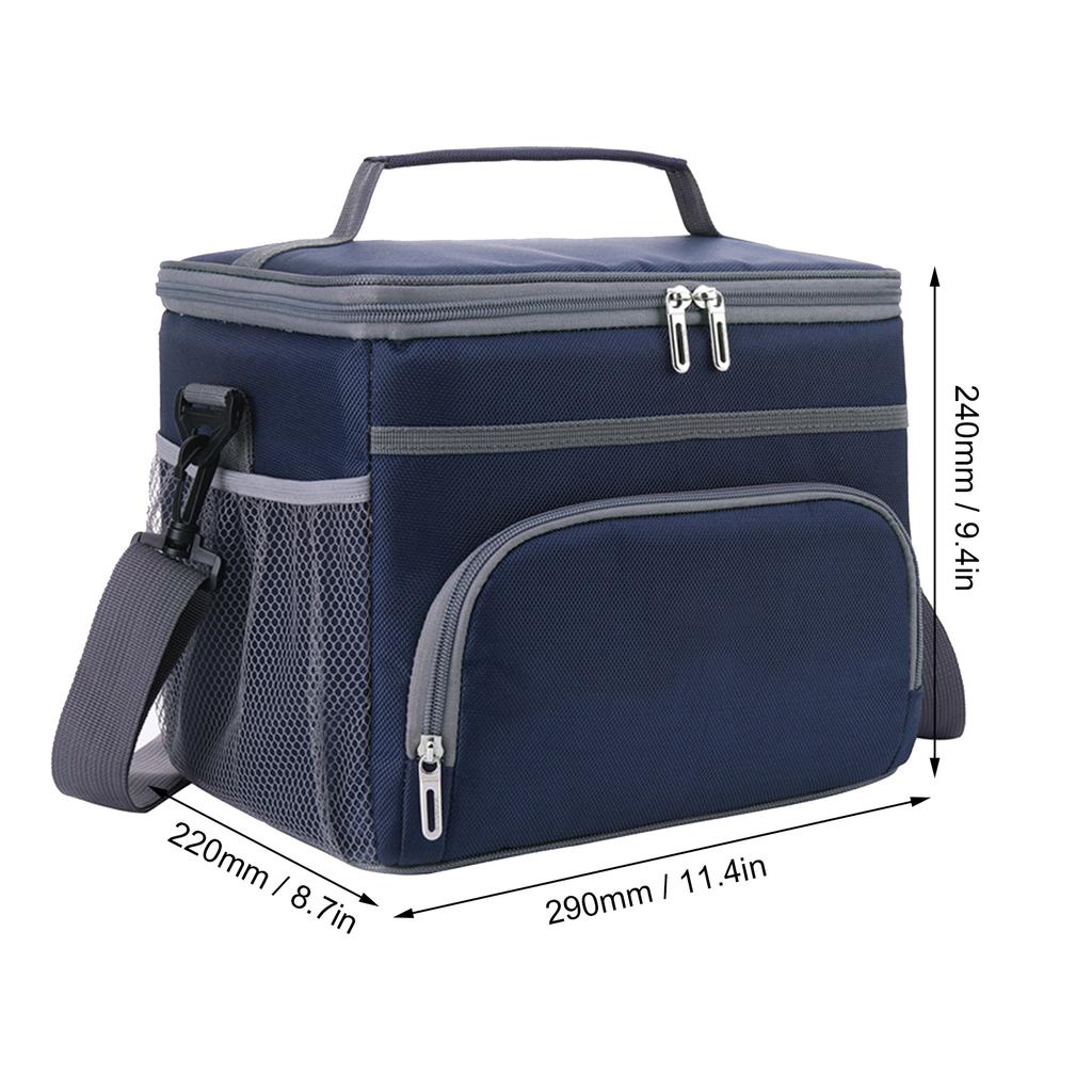 16L Big Capacity Leak Proof Lunch Bag Thermal Large Picnic Cool and Warm Insulated Pack Outdoor Food and Beverage