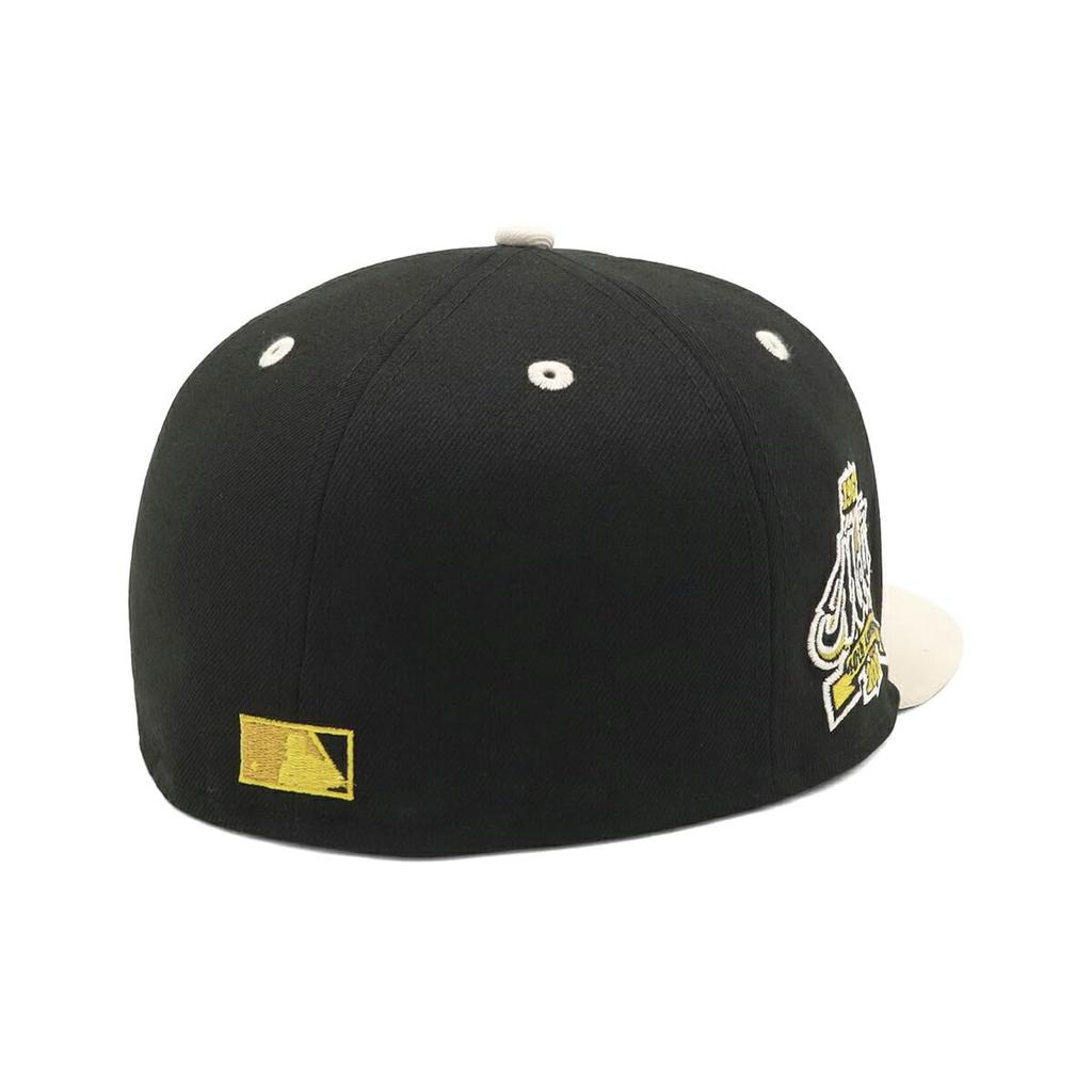 NEW ERA Cap 59FIFTY 15125547 N836FF309 New York Mets Black Stone Side Patch MLB Onspotz Exclusive Under Visor Flat Visor Unisex Two-Tone