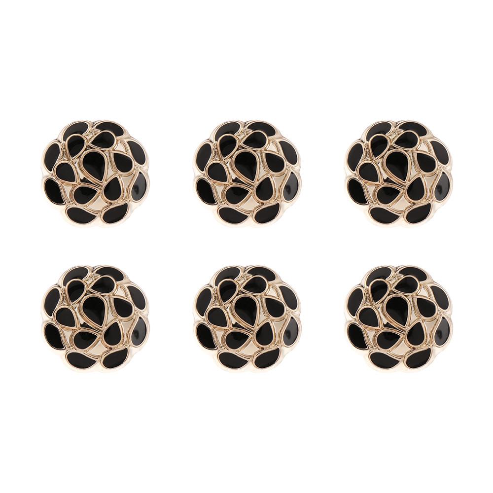 6pcs/set Detachable Adjustable Metal Button Clothing Crafts Decorative No Sewing Buttons Garment DIY Pearl Nail Accessories