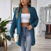 Women's autumn and winter new coat European and American women's clothing simple fashion loose sweater pearl bead cardigan