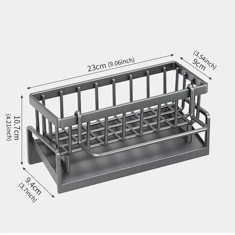 Kitchen Sink Drain Rack Organizer ABS Plastic Self-draining Sink Shelf Soap Sponge Holder Dishcloth Towel Rack Filter Basket