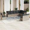 VidaXL Garden Lounge Set with Cushions 10 Pcs, Sofas with Adjustable Feet, Outdoor Furniture Set Patio Terrace, 3217802