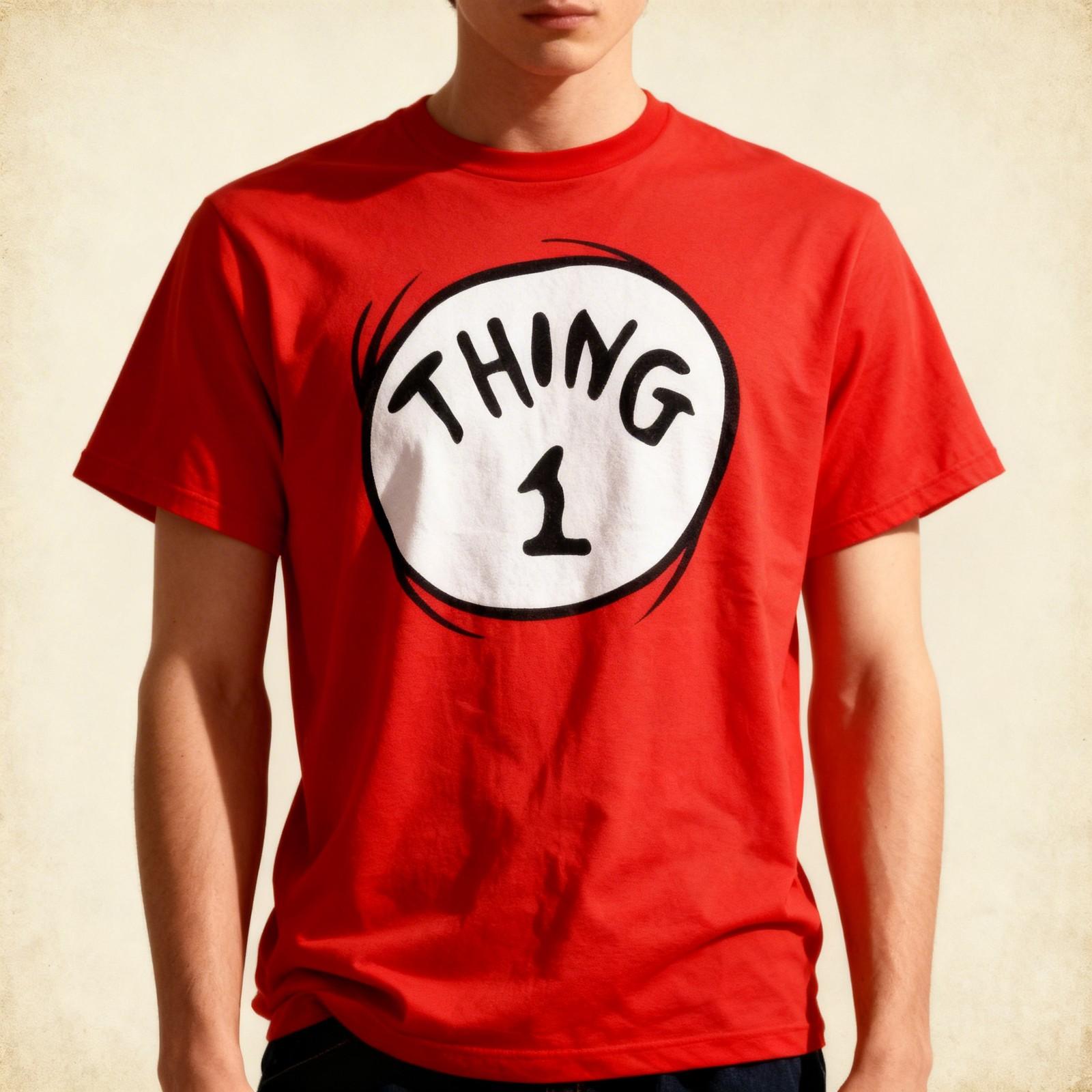 Dr. Seuss Thing 1 Emblem Unisex T-Shirt XL