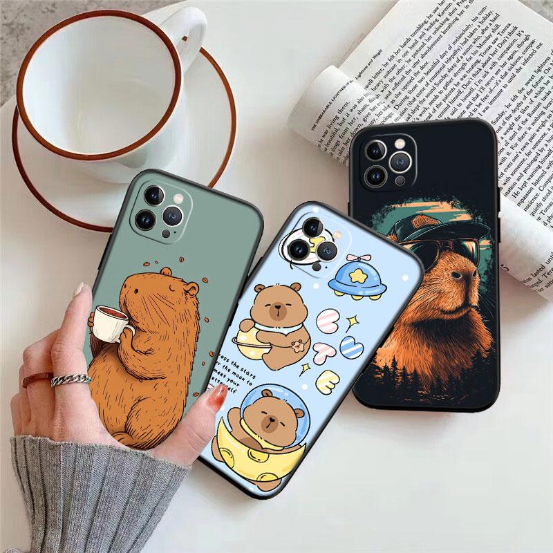 Cartoon  Capybara Cute Shell Phone Case for Samsung Galaxy Note 10 20 S23 S24 S25 Ultra FE Plus Edge Lite A02S A35 A07 A17
