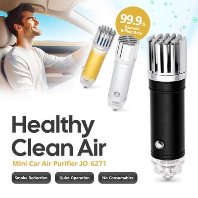 Mini 12V Bil Luftjonisator Renare Plug-In Doftspridare, Tar Bort Rök, PM2.5, Pollen, Lukter, Tyst Automatisk Luftrenare för Resor