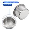 uxcell 201 Stainless Steel Cup Holder x Drink Can Holder for Poker Car Cup Holder Silver Drop-In 2.44" 4.6" Tables, Sofa, Boat, Insert,