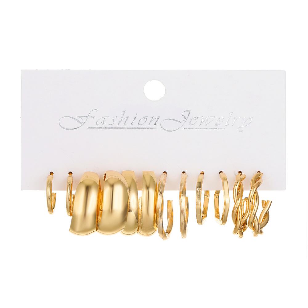 New ins bow fishtail pearl moon stud earrings with diamonds fashion temperament geometric earrings set