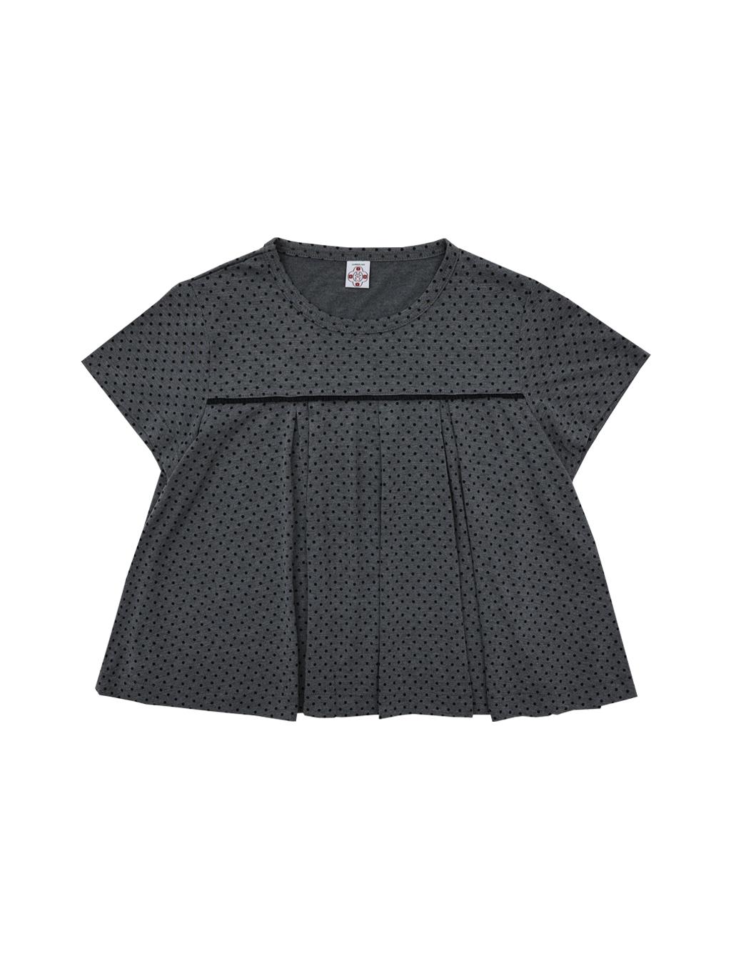 Si Wol 107 Dot Flare T-Shirt (Charcoal)
