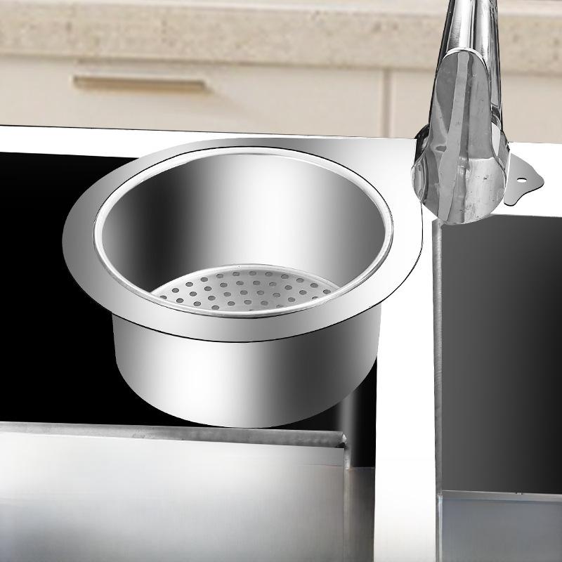 Edelstahl Schwan Spüle Abnehmbarer Siebkorb Küchenabtropfkorb Filter Zuhause Gemüse Nass Trocken Hängendes Abtropfgestell