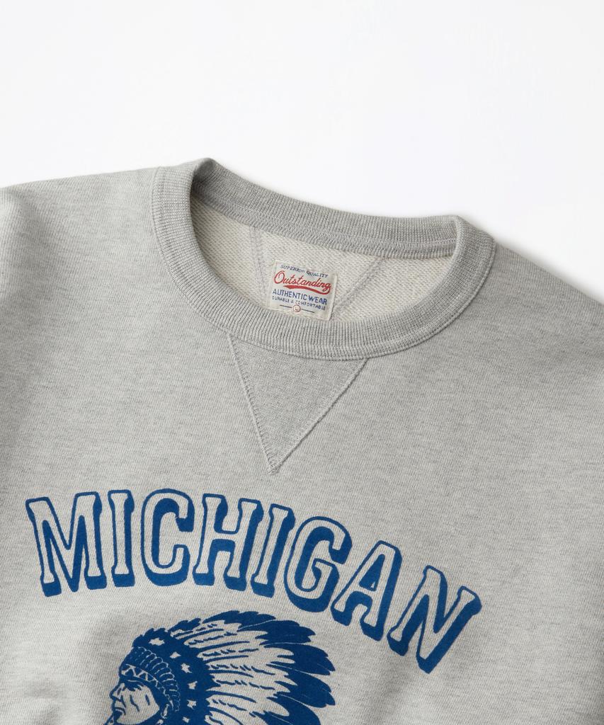 OUTSTANDING V.S.C Sweat(Michigan Indians)_3%Melange Gray