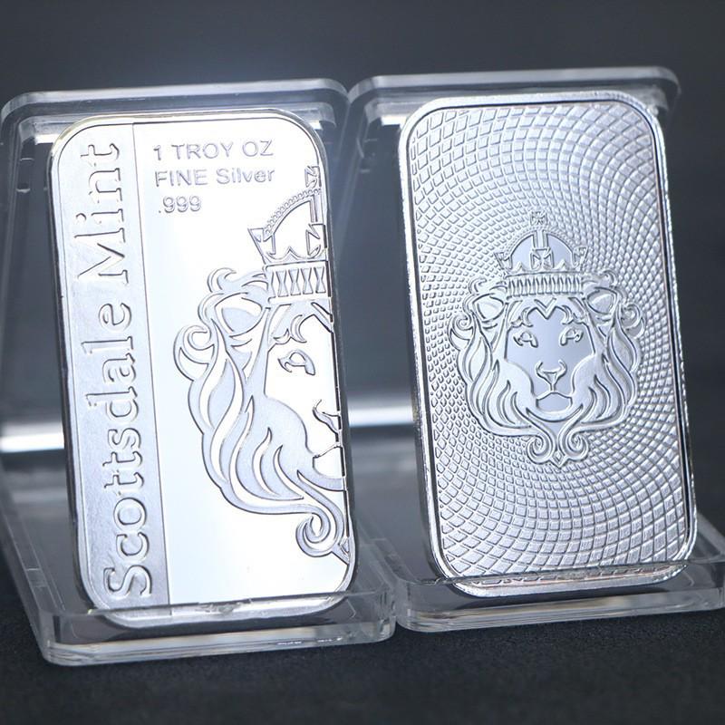 

Silver-Plated 1 OZ Square Commemorative Coin серебряный