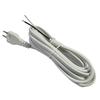 Japanese Standard 5M Swivel Head Two-Pin Power Cord, White, Bare End (Excludes Pigtail)