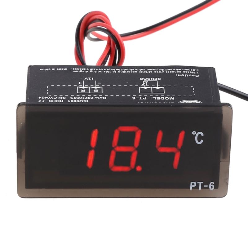 Heißes 12V Fahrzeug Auto LED Digitales Thermometer Temperaturmessgerät Sonde -40~110°C B03E