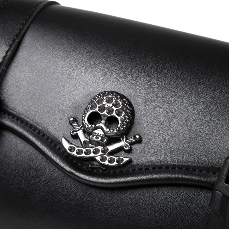 Motorcycle Front Fork Tool Bag PU Leather Saddlebag Suitable for Bikers Storage Needs, Daily Commute, Handlebar Storage