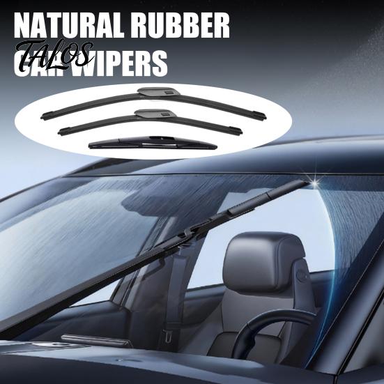 Natural Rubber Wiper Blades 3Pcs/Set Beam for Chery Tiggo 8 Plus Pro Car Window Cleaning Accessories MAX 2020-2024, 23"+18"+9" Front Rear Blades,