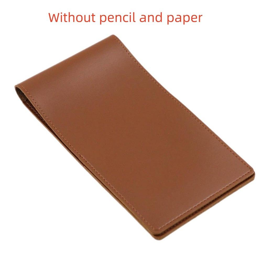 PU Leather Golf Score Book Black Brown Yardage Book Golf Scorecard Holder Compact Lightweight Score Notebook Golf Outdoor Sports 5