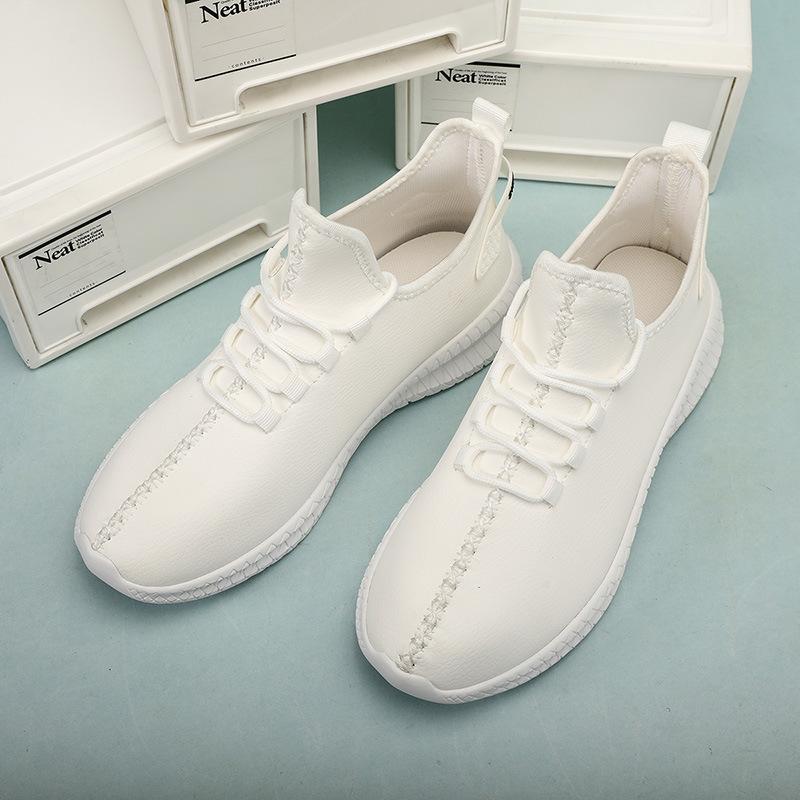 New leather coconut sneakers for men leather plus size casual shoes 40