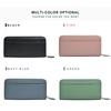 Women's wallet long handheld card holder large capacity multi-card clutch 100% genuine leather luxury zippered coin purse