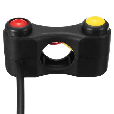 Motorrad Rennrad 22mm 7/8" Lenkerhalterung Schalterbaugruppe 2 Tasten EIN-AUS
