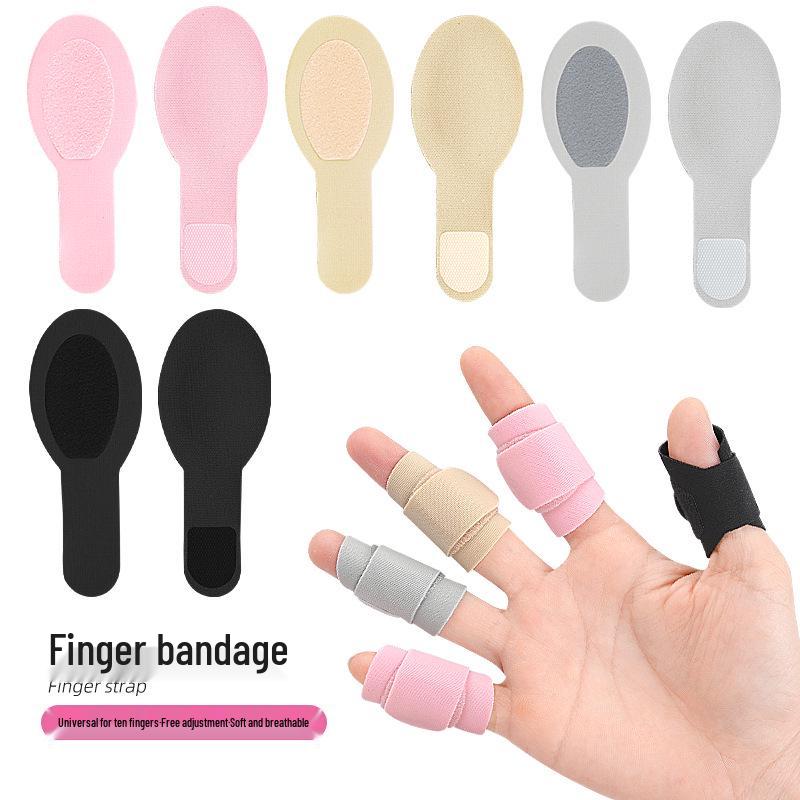Adjustable Reusable Velcro Finger Cots - Universal Finger Guards and Wraps for Ten Fingers розовый