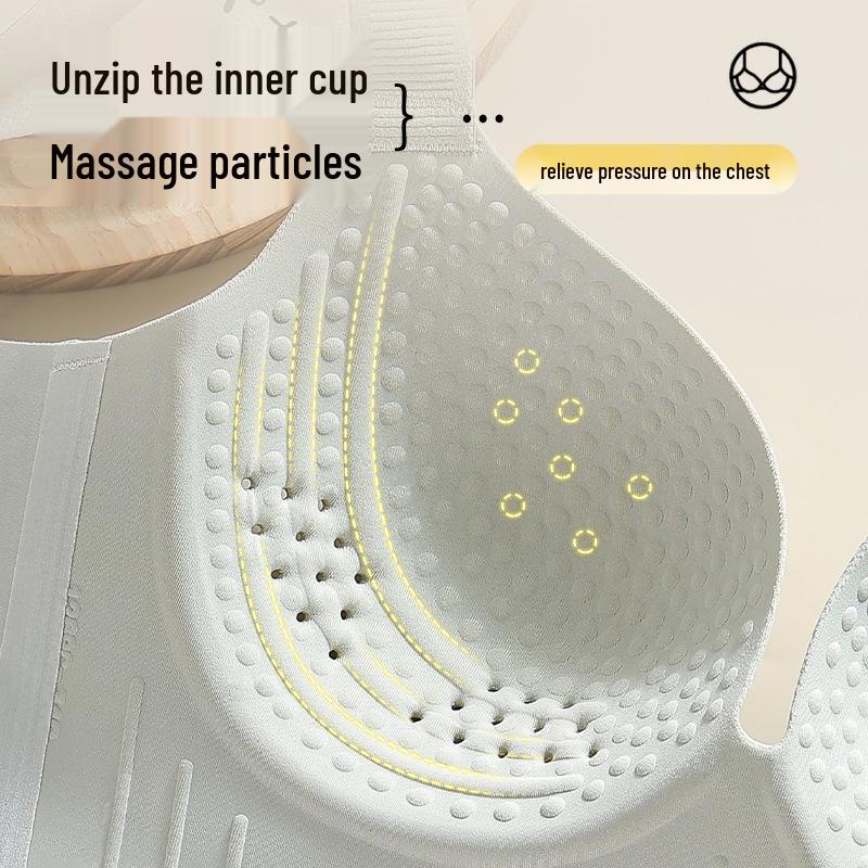 Übergröße Nahtloser Lift & Support BH: Atmungsaktiv, Auslaufsicher, Seitenstütze, Dünnes Cup-Design für Frauen