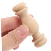 HOMSFOU Unpainted Solid Wood Round Column Spindles for Small Roman Columns for DIY Furniture x x 10-Piece Baluster, Staircases, Crafts, 2.4" 0.7" 0.7"