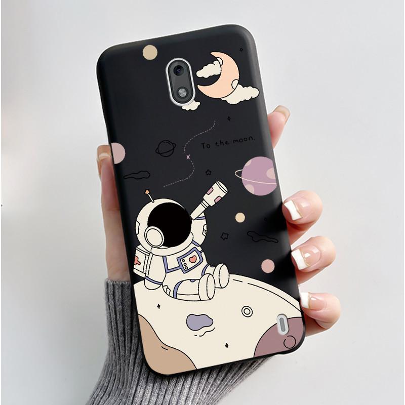 Casing For Nokia 2 2.1 2.2 3 3.1 Case Aesthetic Fashion Cute Cat Shockproof Back Cover Black Slim Soft TPU Silicone Phone Case