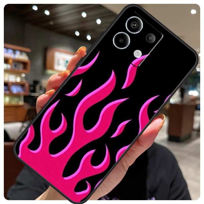 Flame Painted Fire Pattern Case For Xiaomi Redmi Note 14 10 13 12 11 15 Pro Plus Cover For Redmi 15 15C 12C 13C 14C 10C