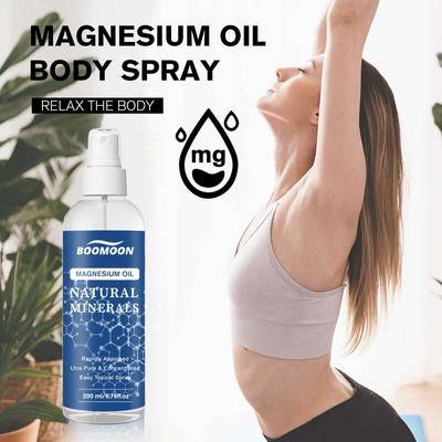 Magnesiumöl-Sprühflasche mit Magnesiumchlorid, topisches Magnesiumpräparat zur Anwendung auf der Haut und zur dermalen Absorption. 200 ml
