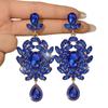 Crystal Floral Shaped Earrings Jewelry Modern Style Earrings Popular Popular Style Earrings  Bride
