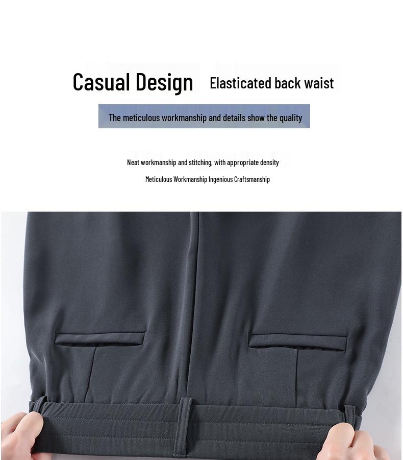 Women's 2024 Spring/Autumn Slimming Drape Pants - Narrow & Wide Leg, High-End Straight-Leg Suit Style