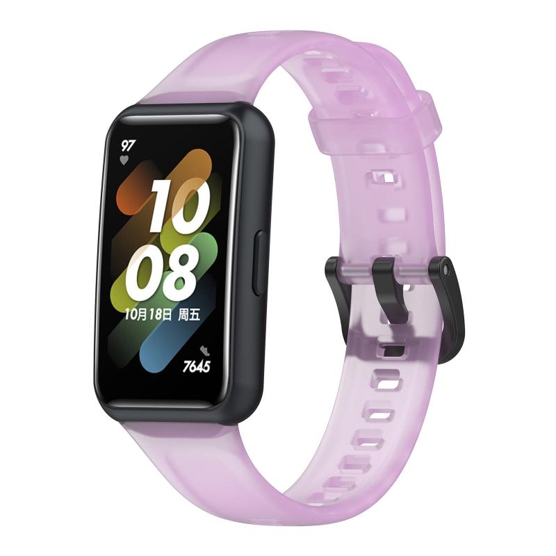 Schnellverschluss Smartband Ersatzband Durchscheinendes Silikon Armband Armreif für Huaweiband 7 Weiches Armband 1 Stück