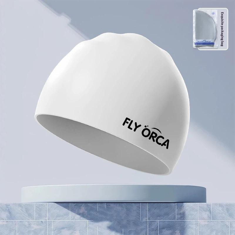 Gradient Silicone Swim Cap High Elasticity Waterproof Swimming Hat For Adults Pool Beach Water Sports