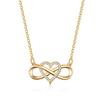 Bond Love Shape Slightly Inlaid 8-character Pendant Necklace Infinite Love Mobius Rose Gold Necklace