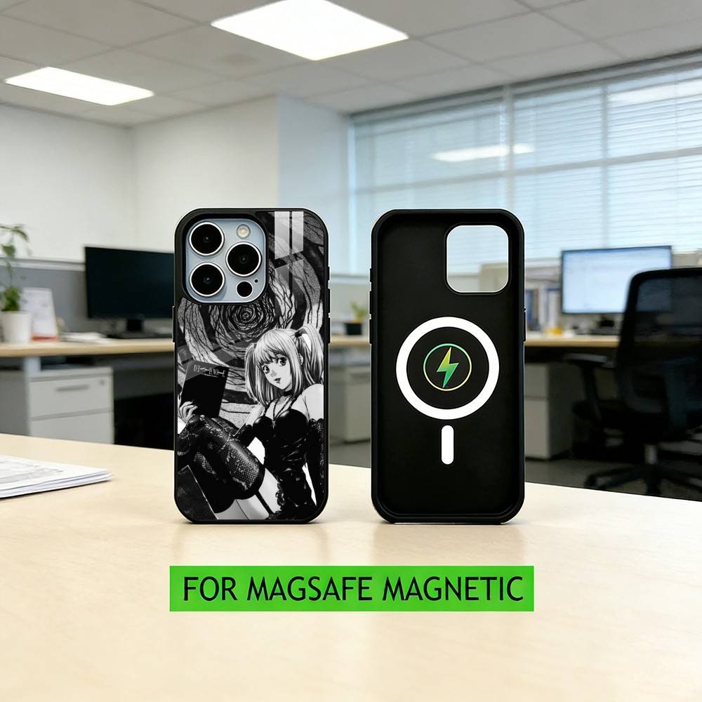 D-Death N-Note Misa Phone Case For iPhone17,16,15,14,13,12,11 Plus,Pro Magnetic For Magsafe Wireless Charging
