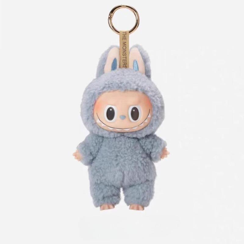 2025 New Cute Cartoon Key Rings PP Cotton Filling Macaroon Figure Plush Toy Soft Vinyl Head Plush Doll Pendant for School Bags Handbags Travel bags