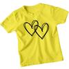 Overlapping Hearts Love 100% Cotton T-shirt Mens Tees Top Sketchy Graphic Design