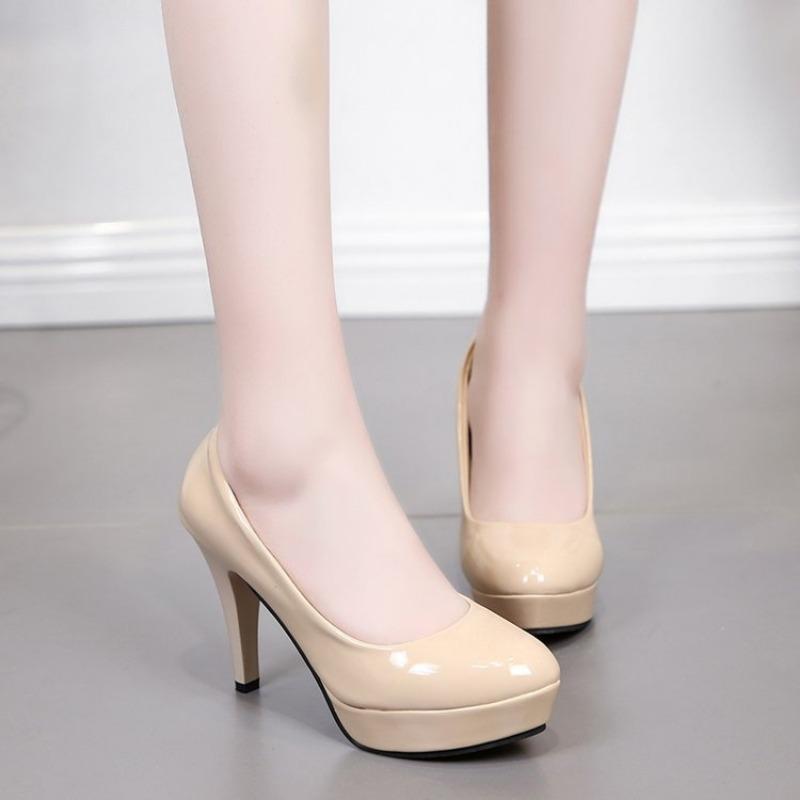 Women's Shoes Hate The Sky High Shallow Pointed Single Shoes Formal Professional Waterproof Platform High Heels