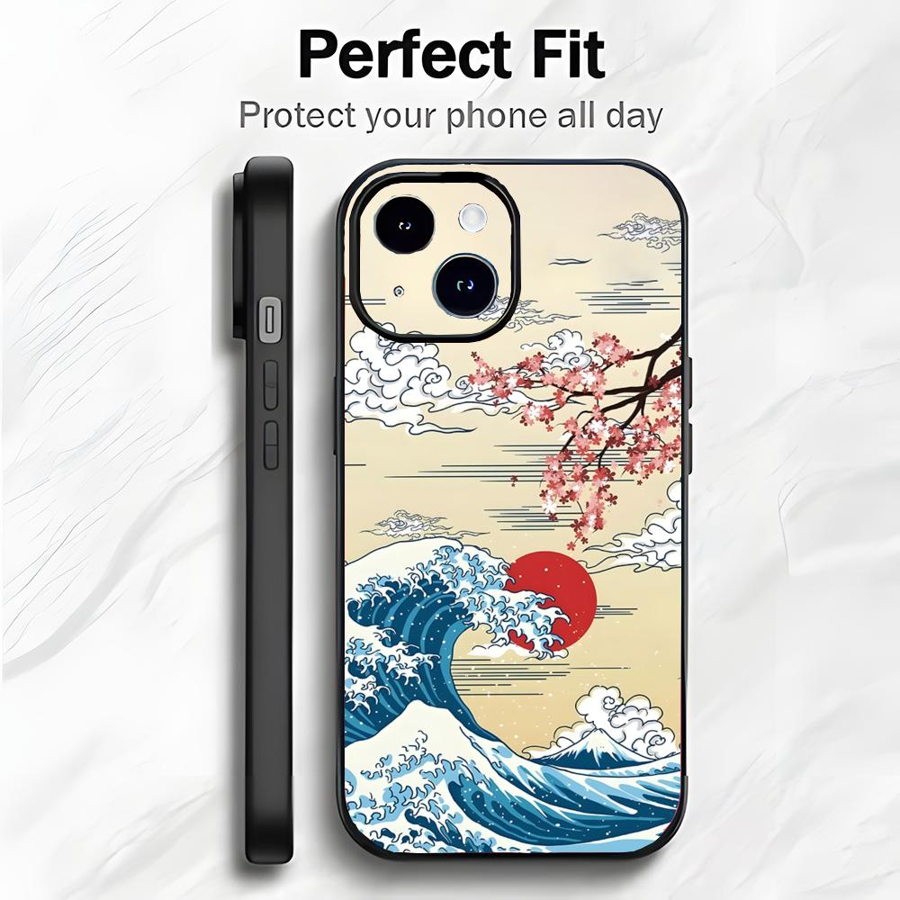 Japanese Art Great Wave Off Kanagawa Phone Case Phone Case Soft Packaging Lightweight For iPhone17 16 15 14 13ProMax