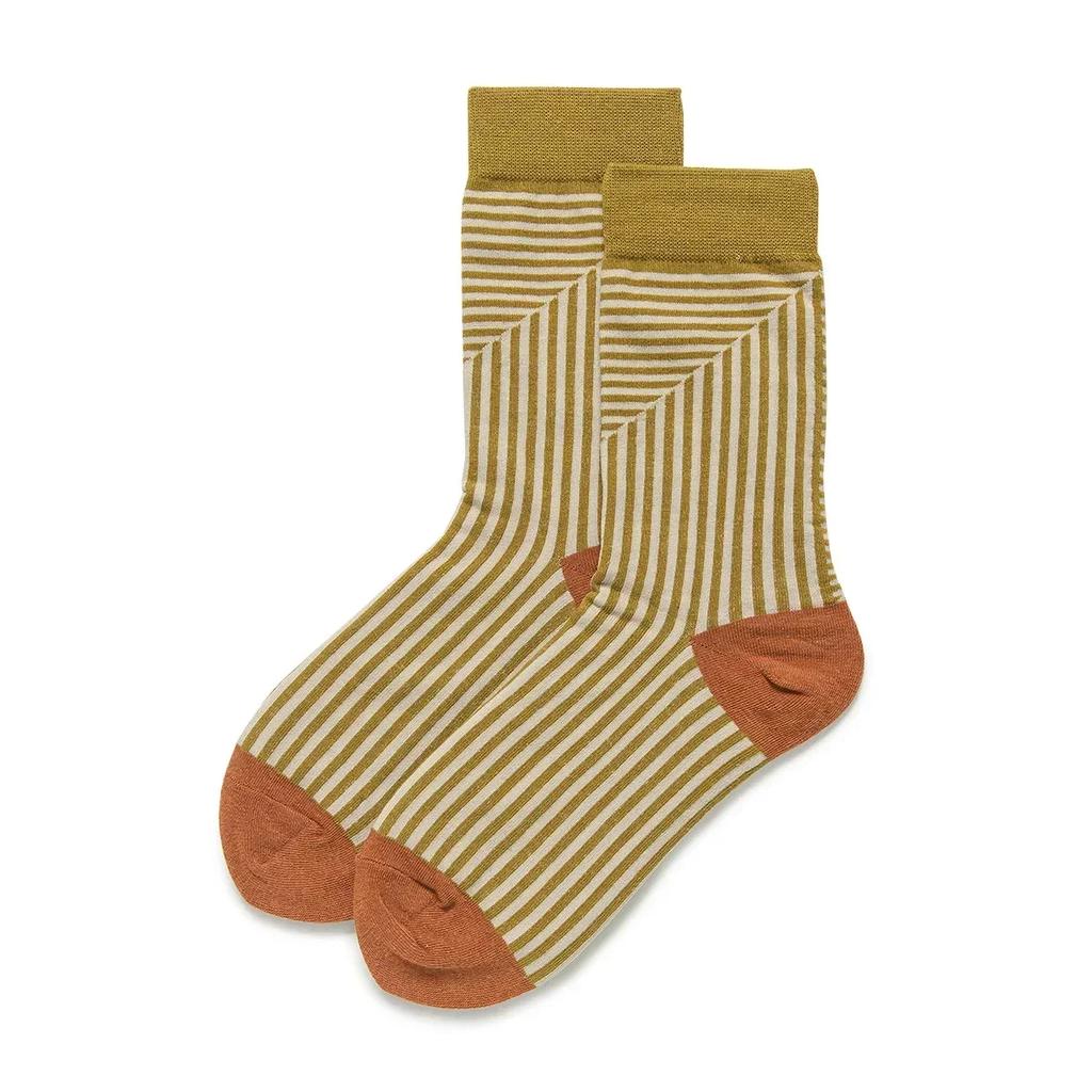 Multicolor Striped Casual Women Socks Korean Fashion Retro Harajuku Woman Socks College Style Cotton Girls Students Crew Socks