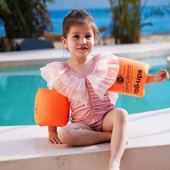 1 Pair Kids Arm Floaties Pool Floats Arm Bands Inflatable Swim Rings Arm Floater Swimming Pool Accessories Swim Trainer Floaties