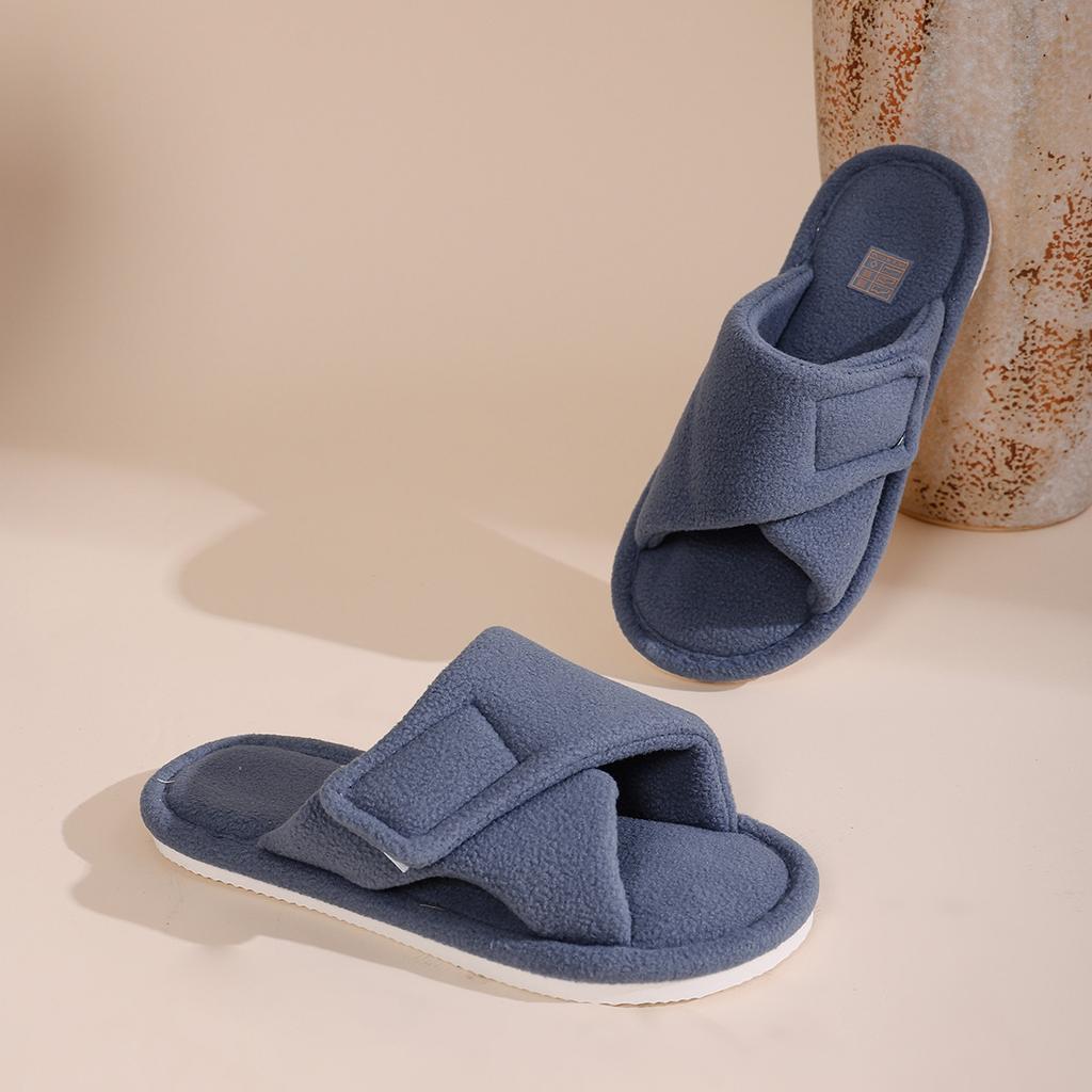 Household Indoor Velcro Cotton Slippers, Women's Warm Slippers, Plush Slippers