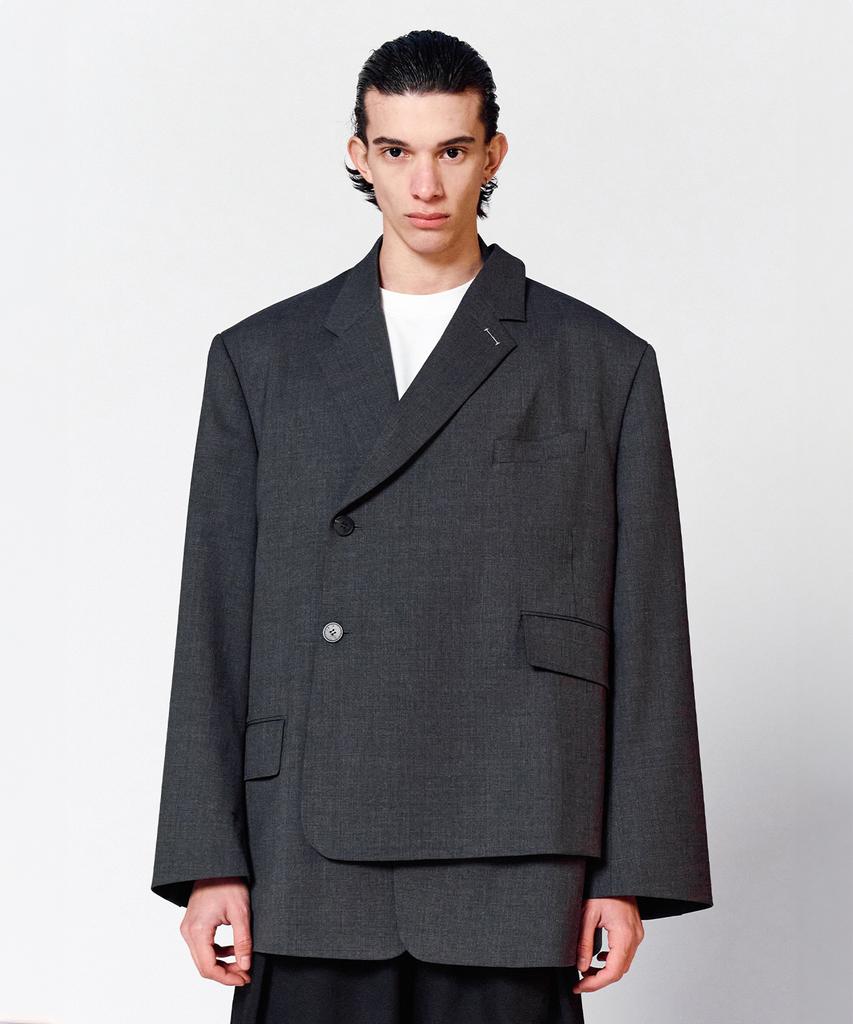 Iey Double Cover Blazer Charcoal